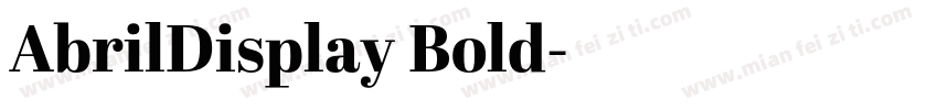 AbrilDisplay Bold字体转换